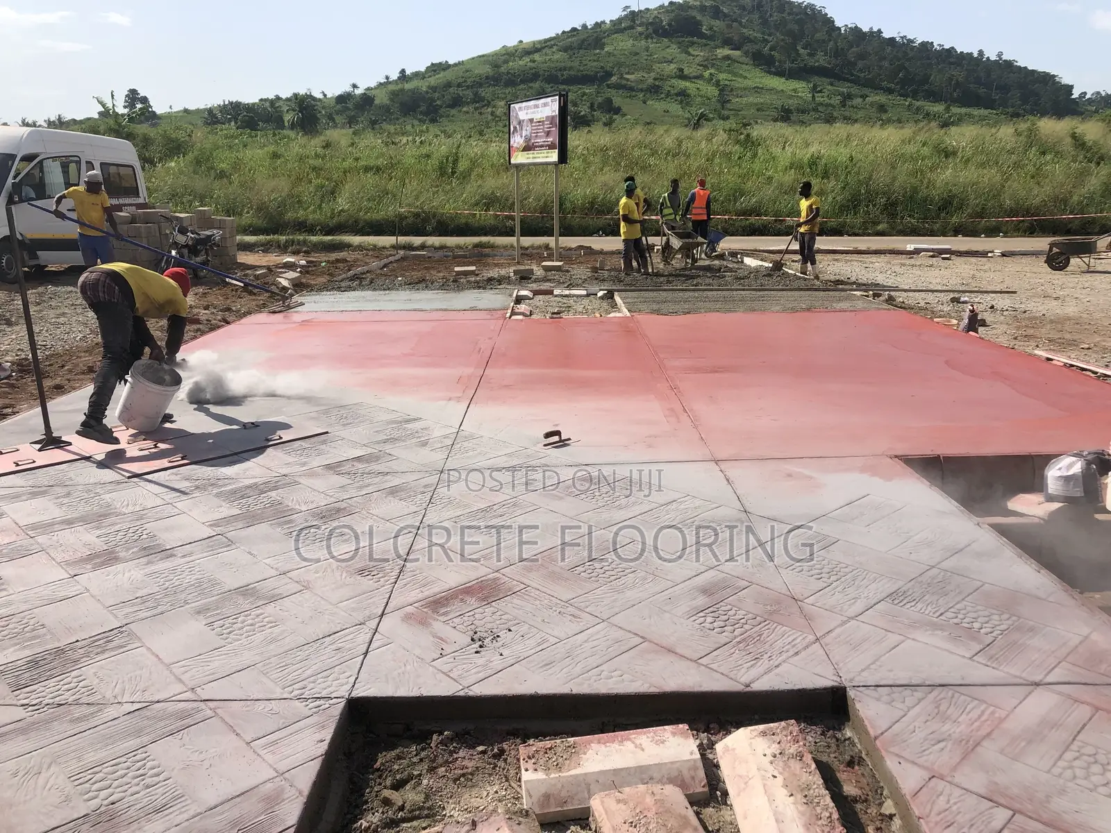 Pebble Wood Patterned Concrete
