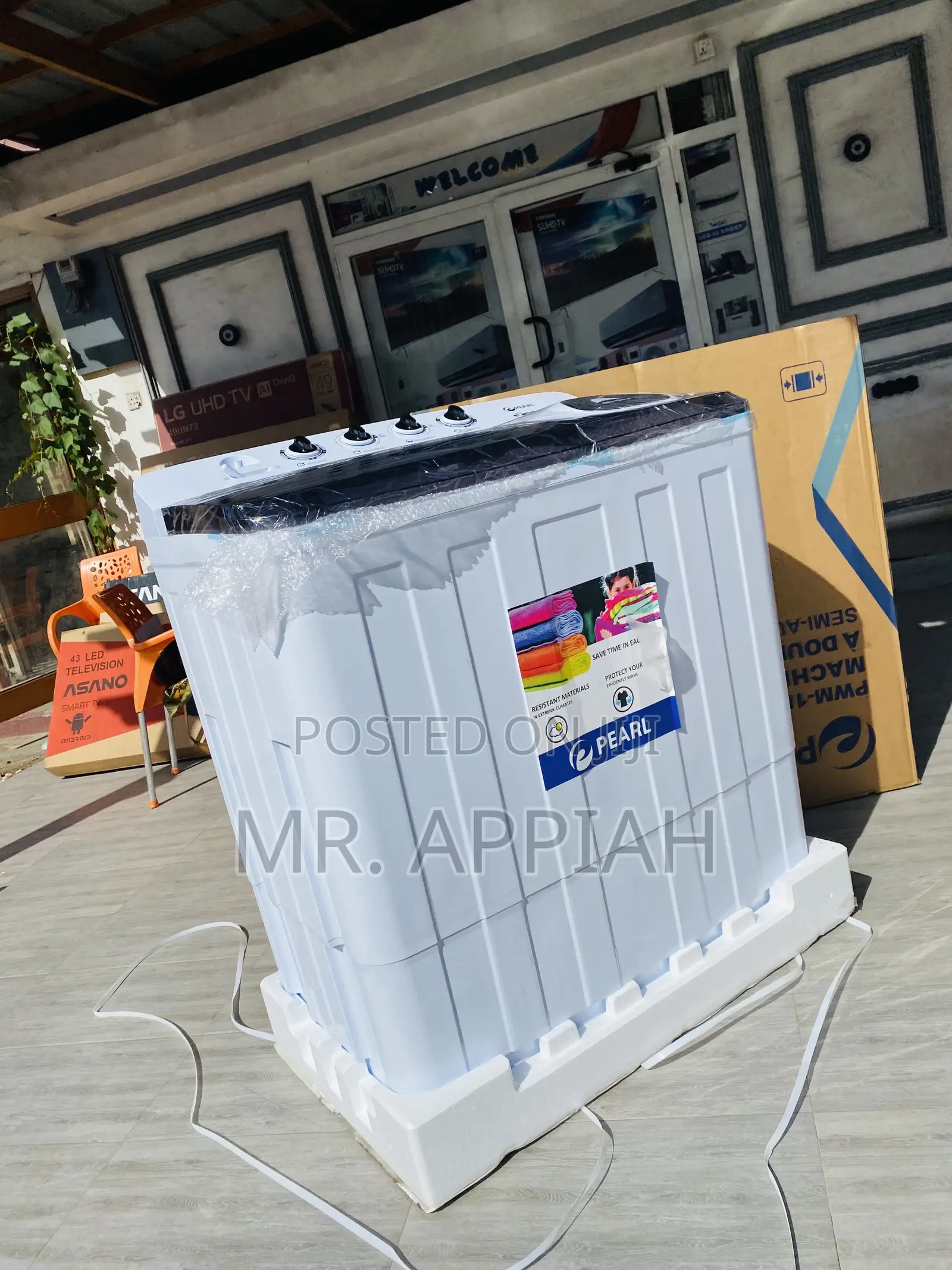 Sealed in Box Pearl 18kg Top Load Washing Machine.