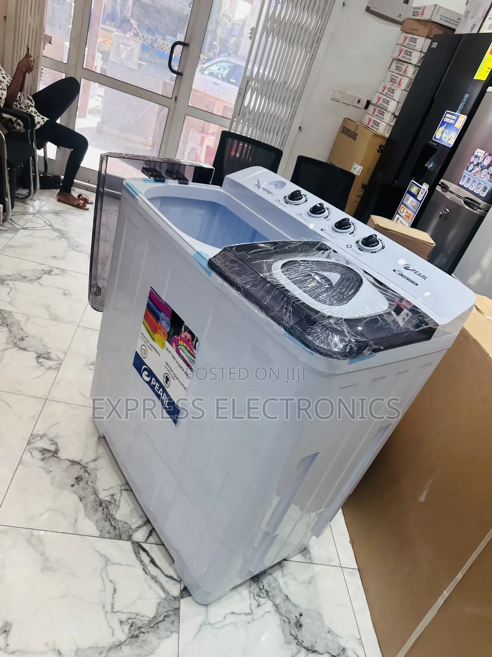 Wash and Spin Topload Twintub Washing Machine 18kg Pearl
