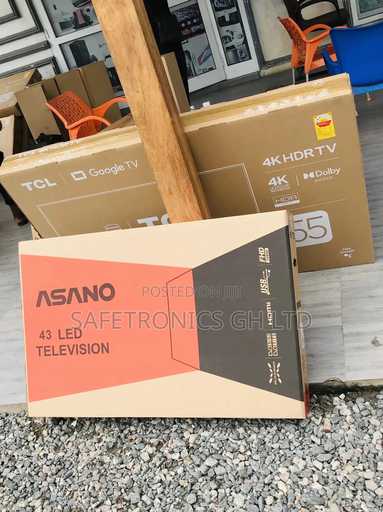 Full HD Led Black Electric Asano 43 Inches Tv