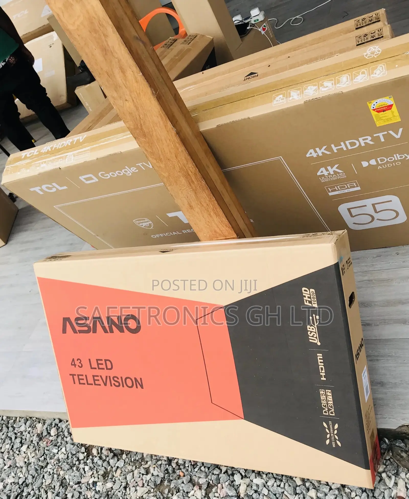 Full HD Led Black Electric Asano 43 Inches Tv