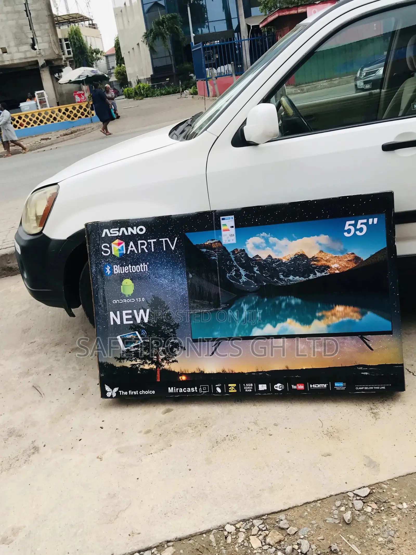 55 Inches Glossy UHD Black Electric Asano Smart UHD Tv