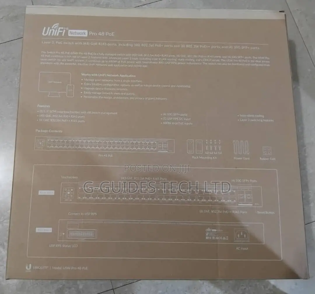 Unifi Usw-Pro-48-Poe Gen2 48-Port Gigabit Layer 3 Switch