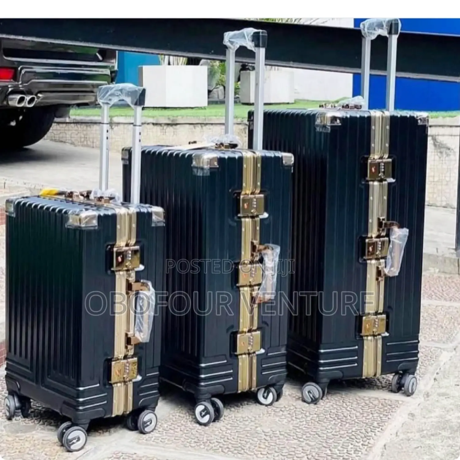 -Engel- Black Luxury Designer Luggage