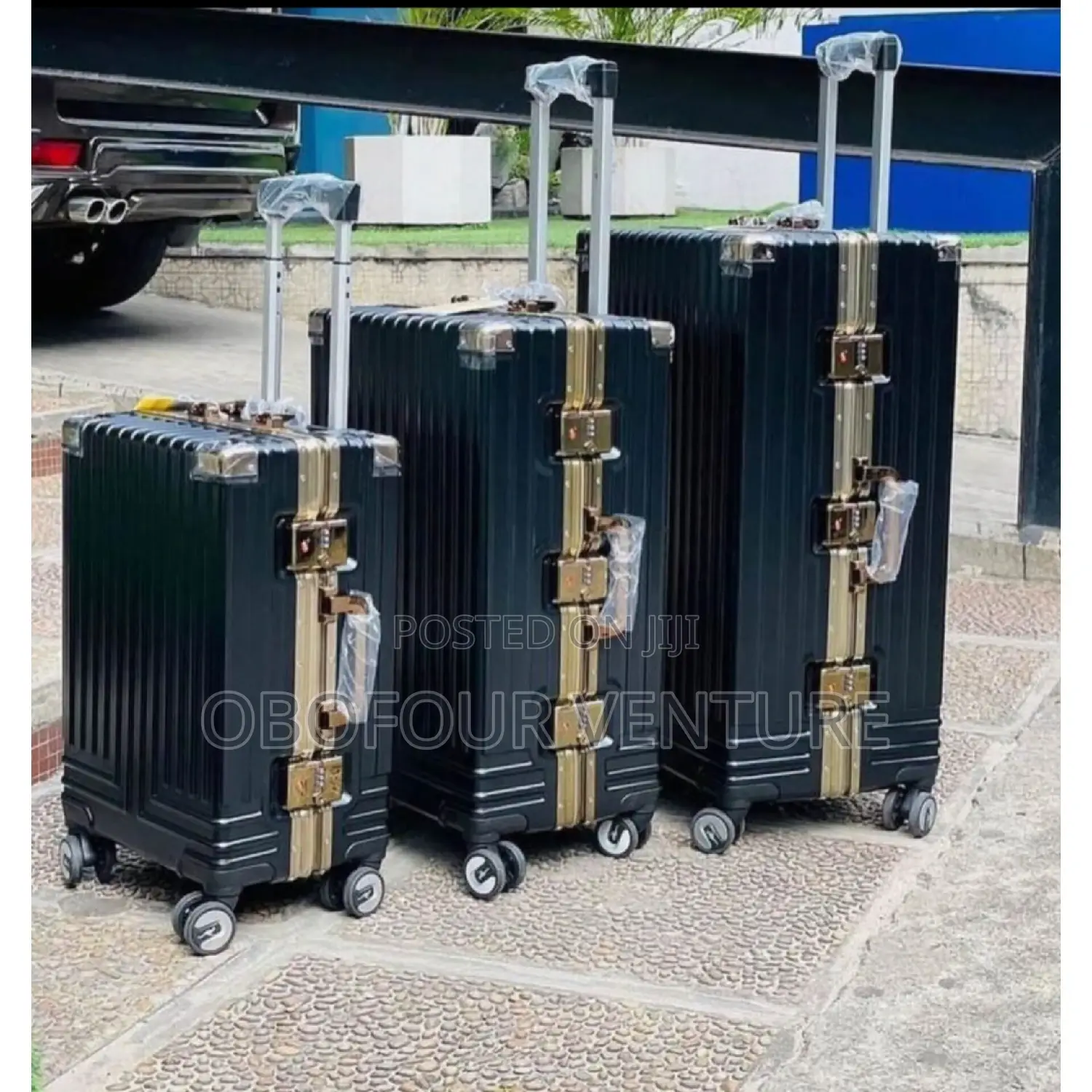 -Engel- Black Luxury Designer Luggage