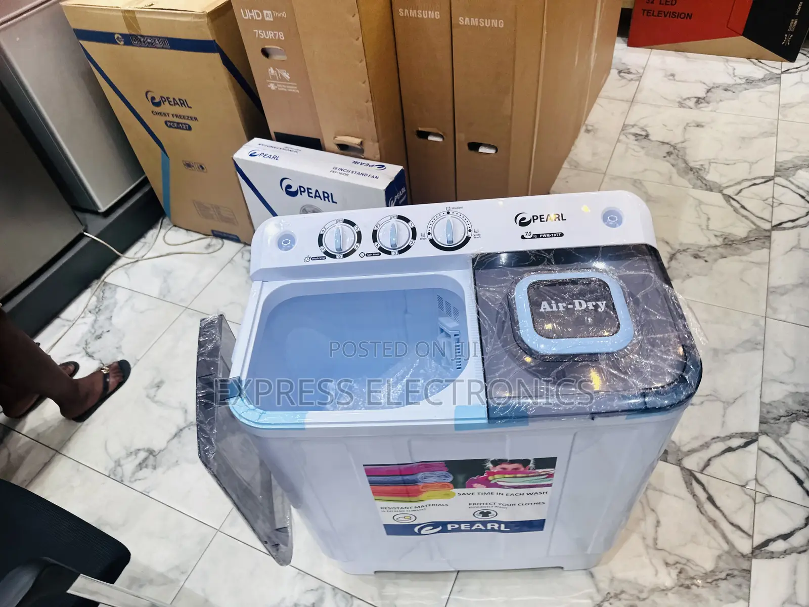 Sleek Slim Twintub Washing Machine 7kg Topload