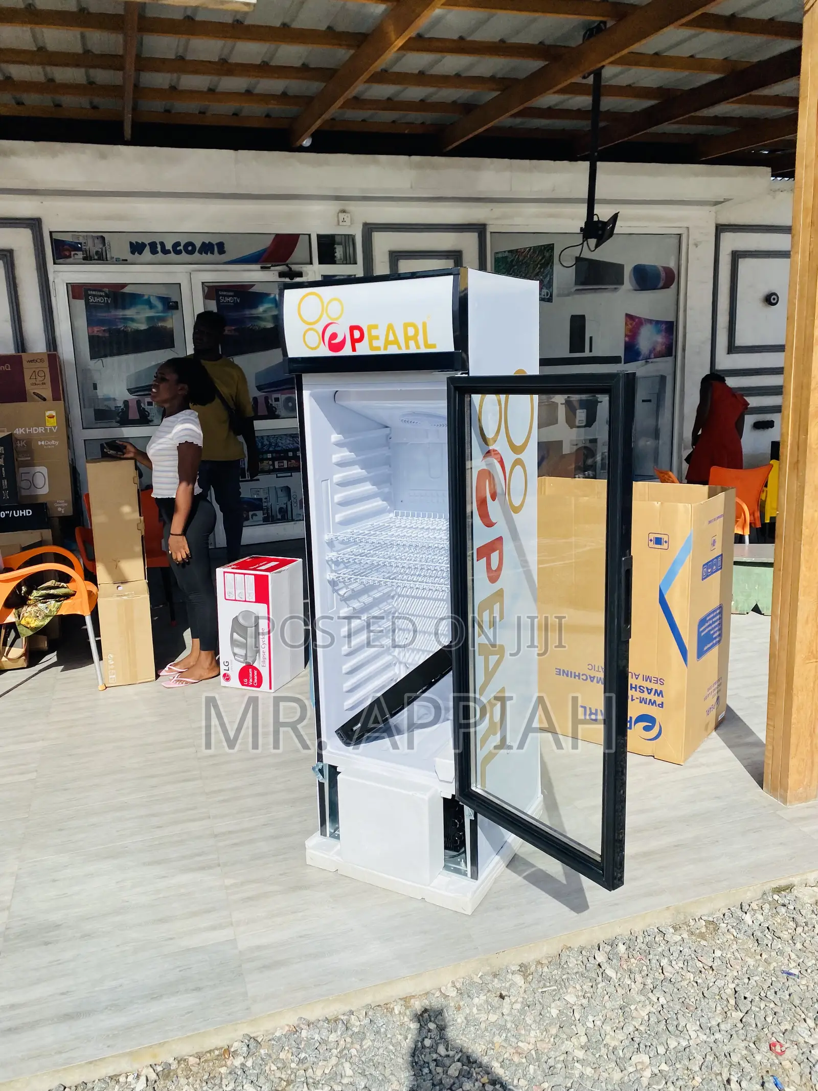 High Quality Pearl PVC-316-2b 1 Door Display Fridge.