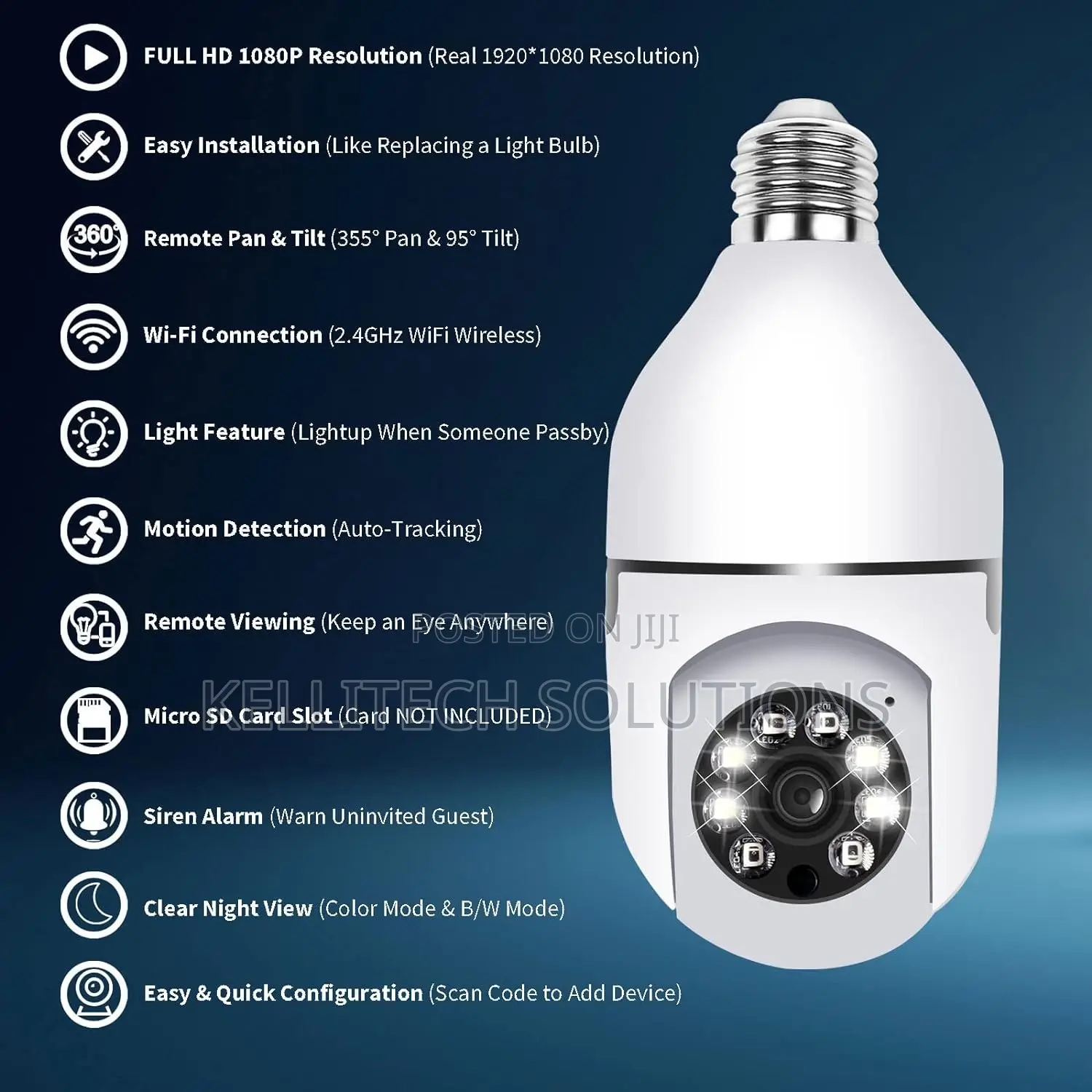 Bulb Smart Wifi CCTV Camera