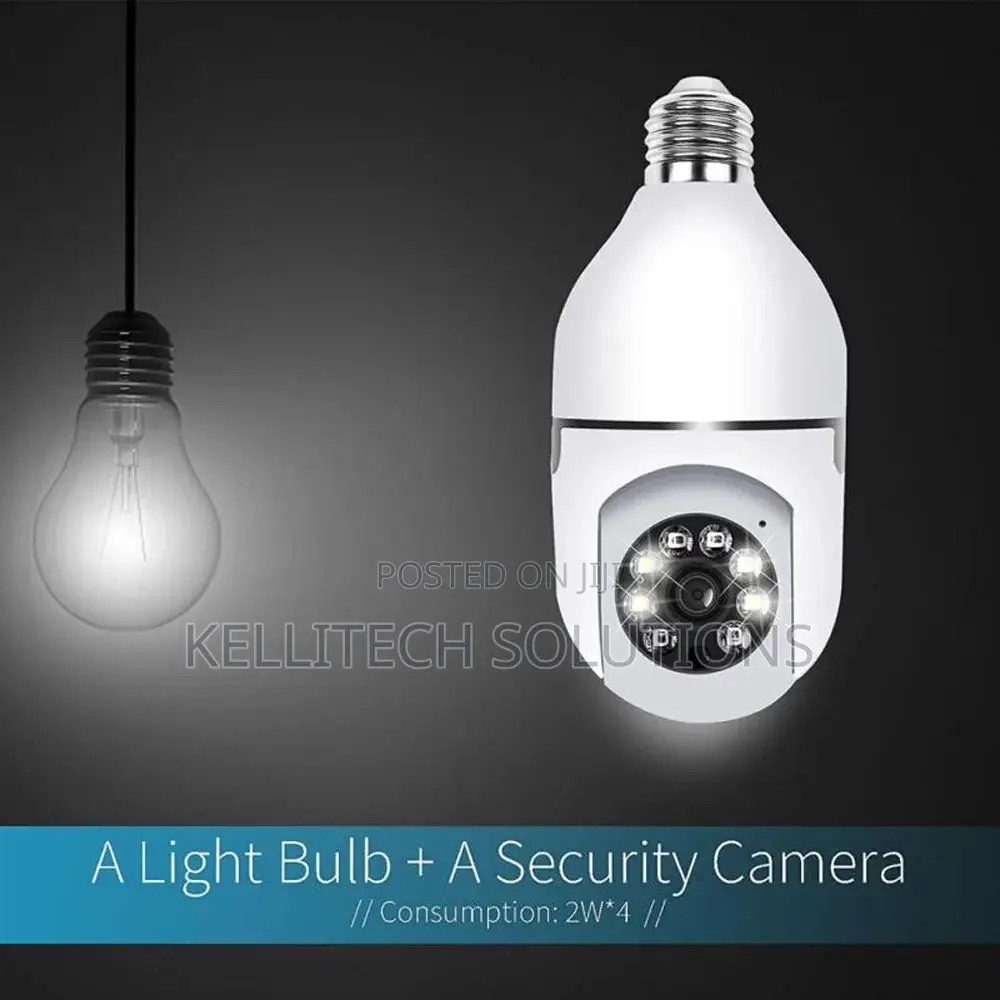 Bulb CCTV Wifi IP Camera 360 Degrees