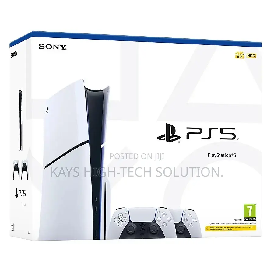 Play Station 5 Slim With 2 Controllers and Games