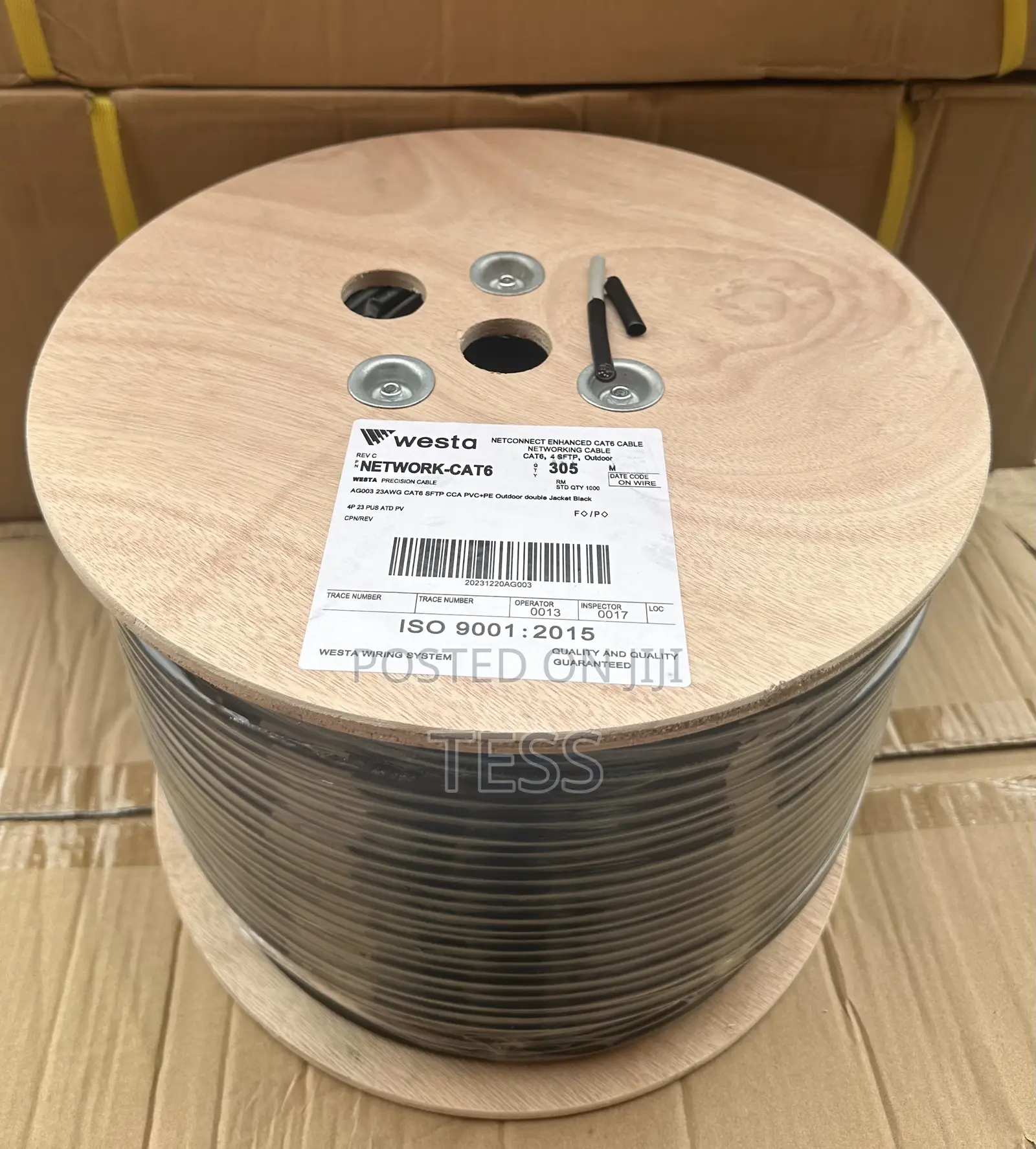 Cat6 SFTP Outdoor Cable 305m Double Coated Shielded Westa
