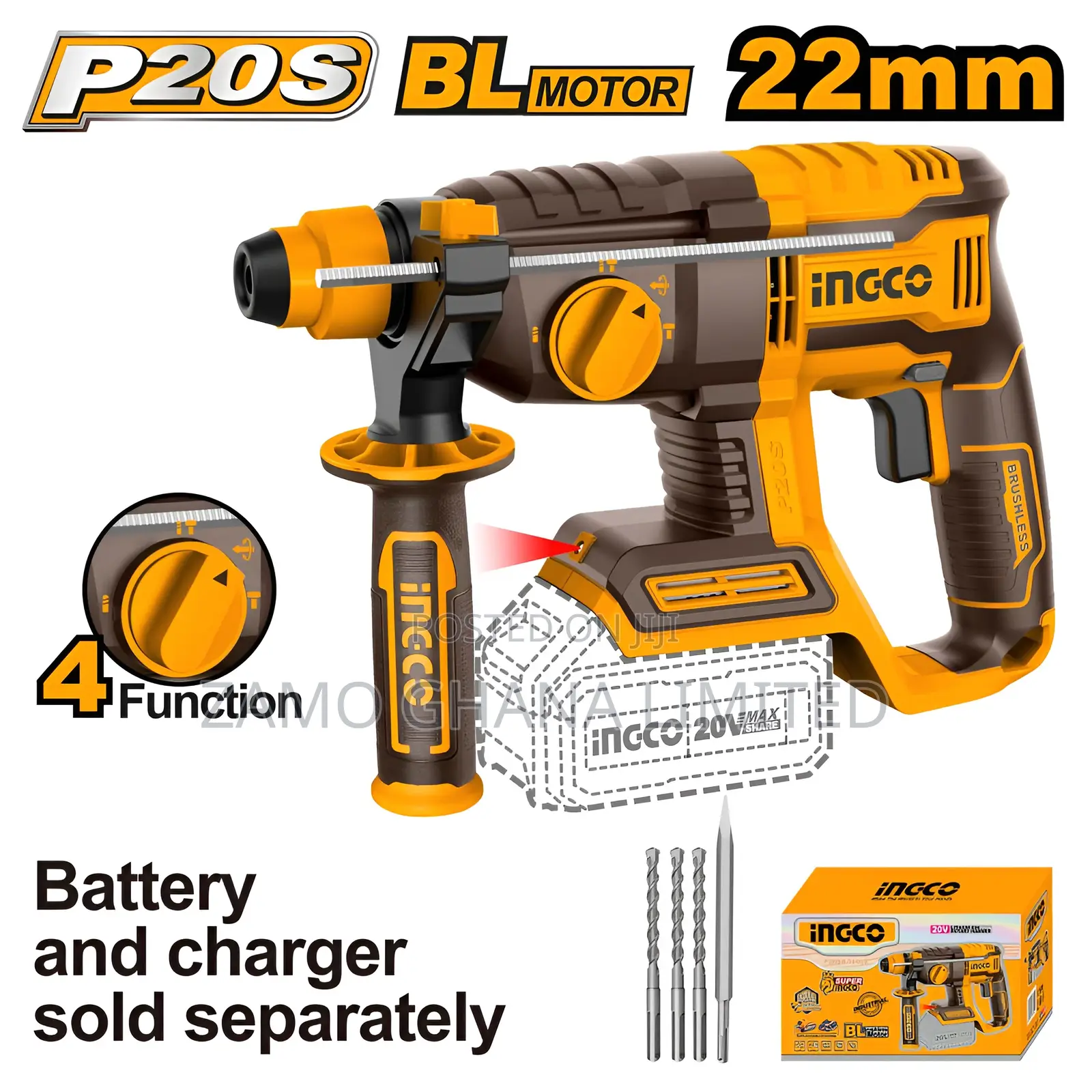 Lithium-Ion Rotary Hammer 20v 22mm - Crhli20208