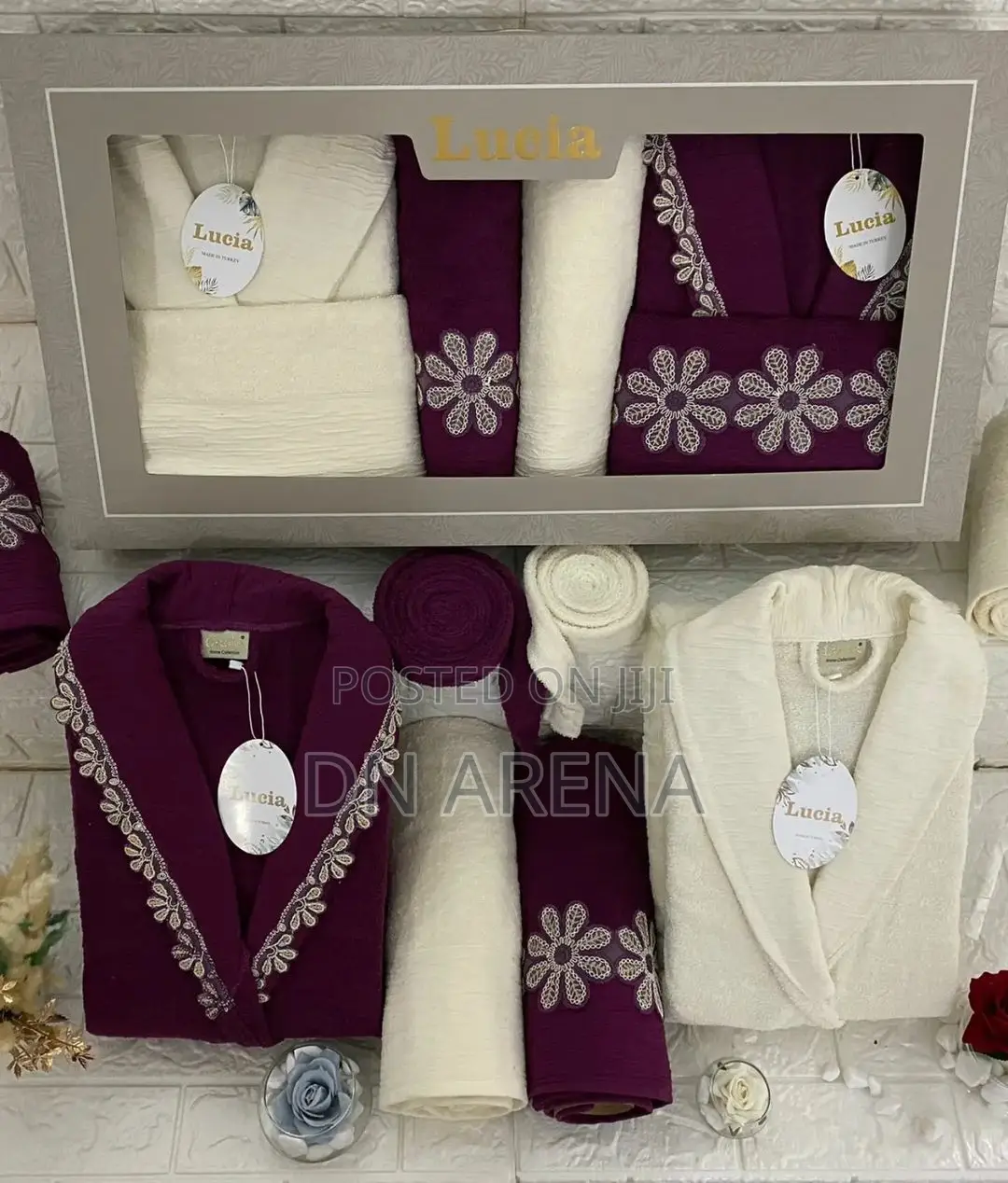 Couple Bathrobe Set2bathrobes 2large 2medium Bath Towels