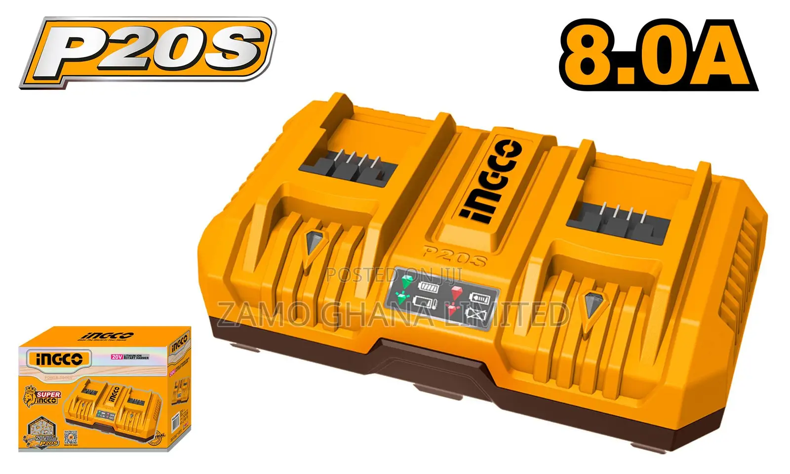 P20s 2-Port Lithium-Ion Battery Charger # Fcli2082