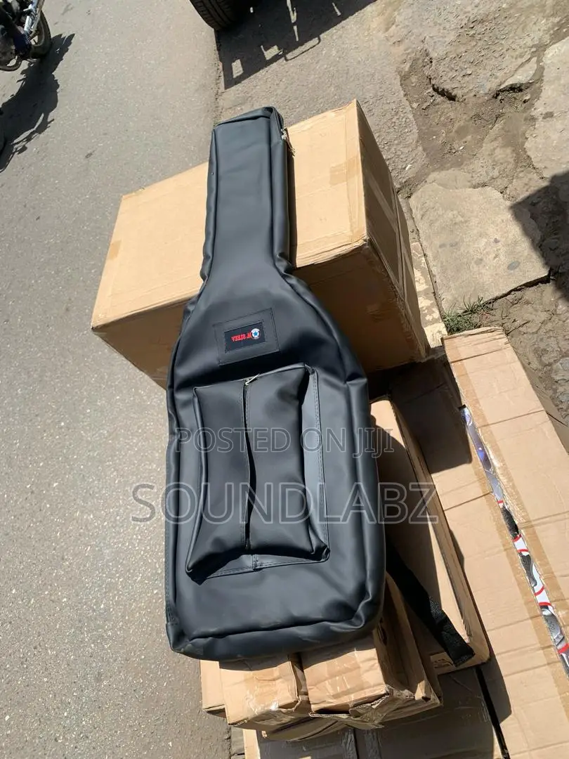 Sleek Black Bass Guitar Bag