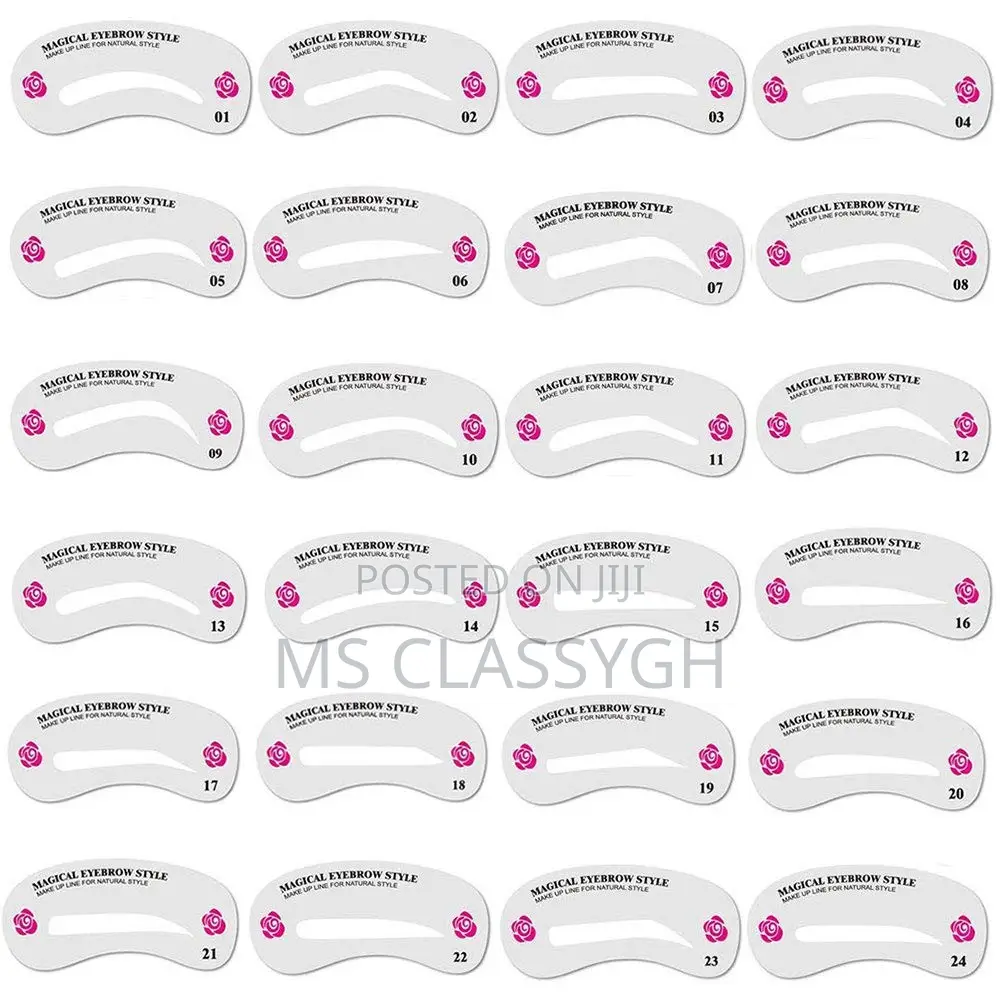 24 Styles Eyebrow Shaping Stencils Shaper Set Eyebrow Templa
