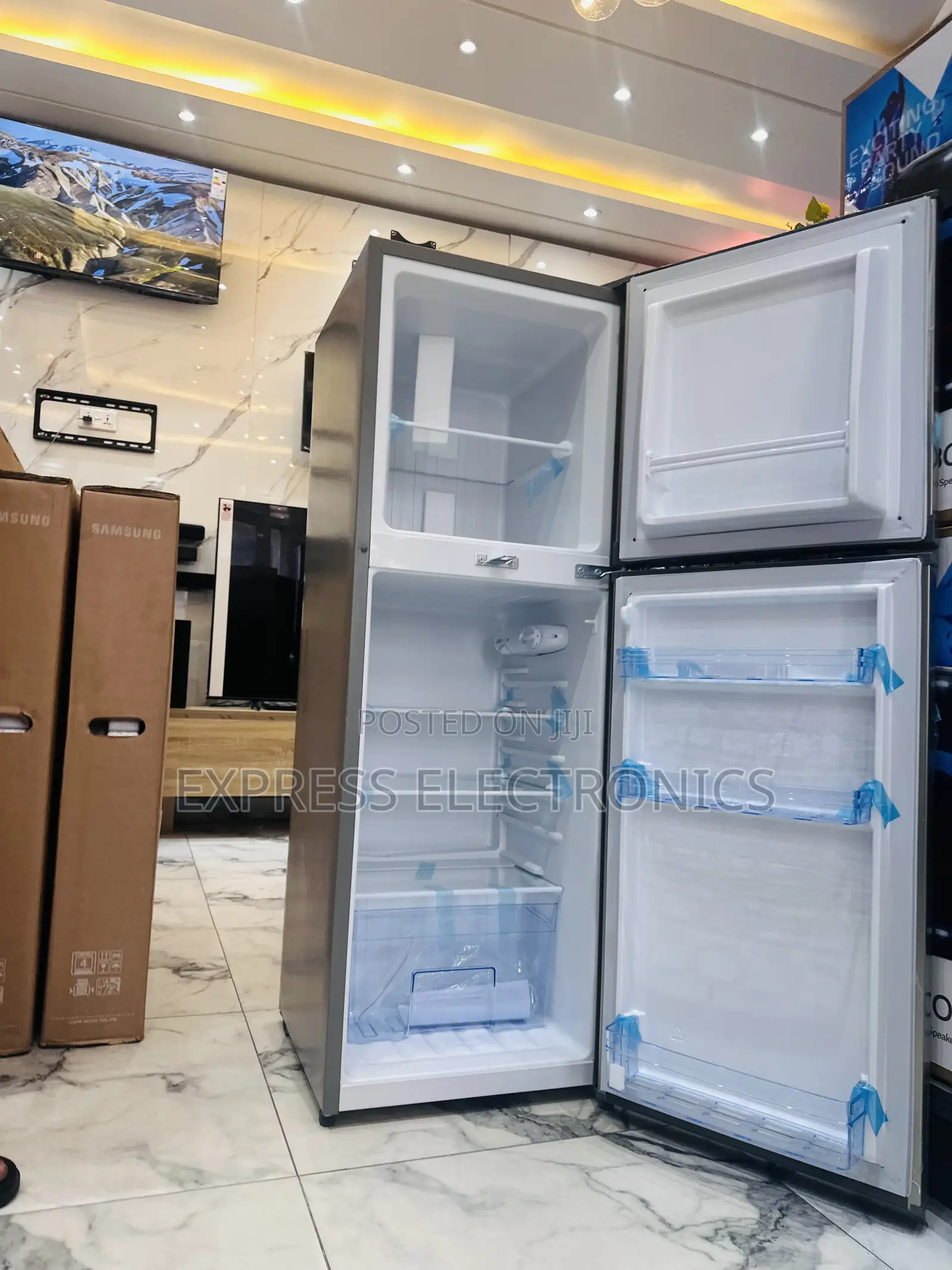Available at 10gig Fridge Pearl 20T Double Door Grey Color