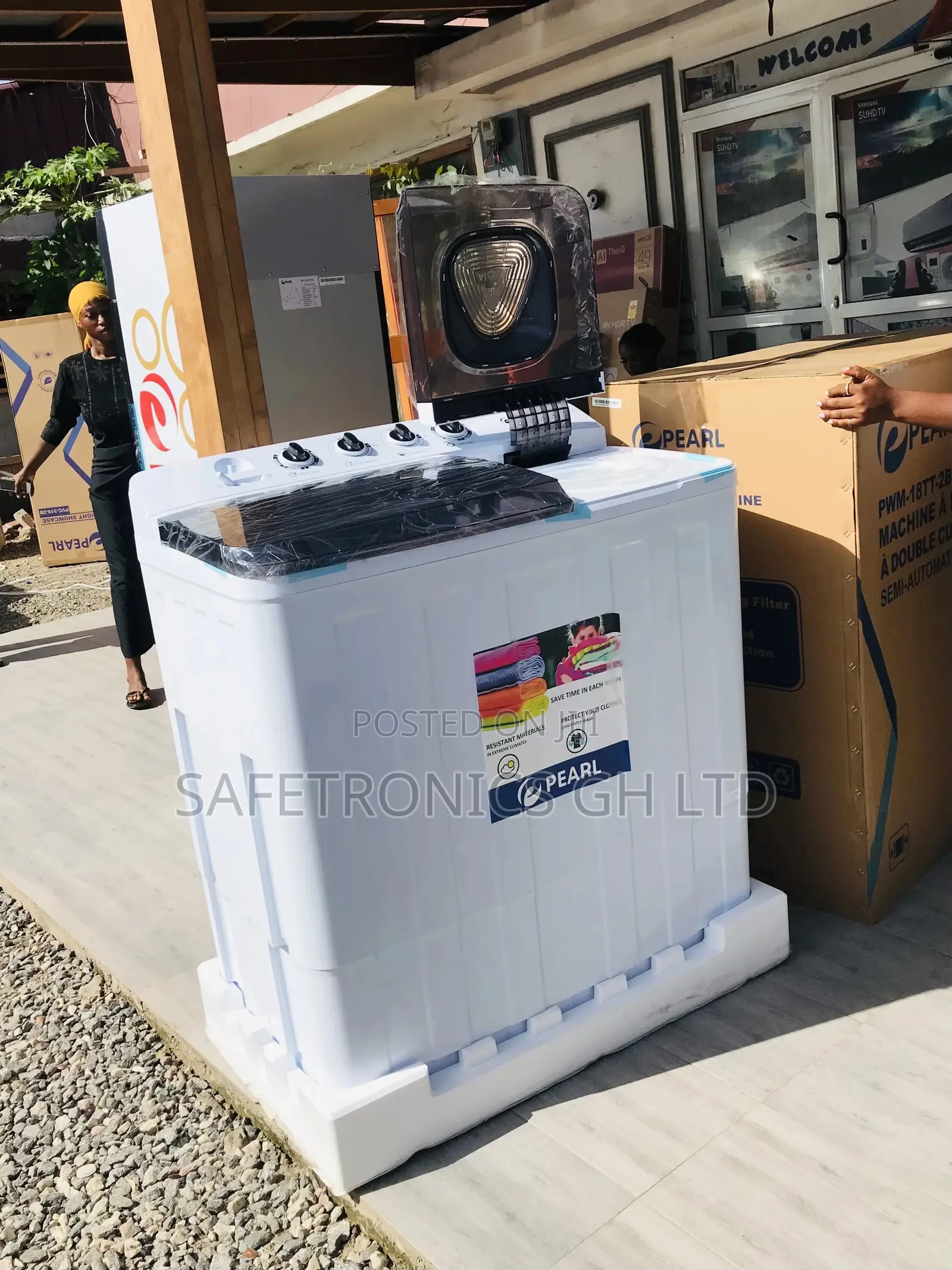 Pearl 18kg Topload Semiautomatic Electric Washingmachine