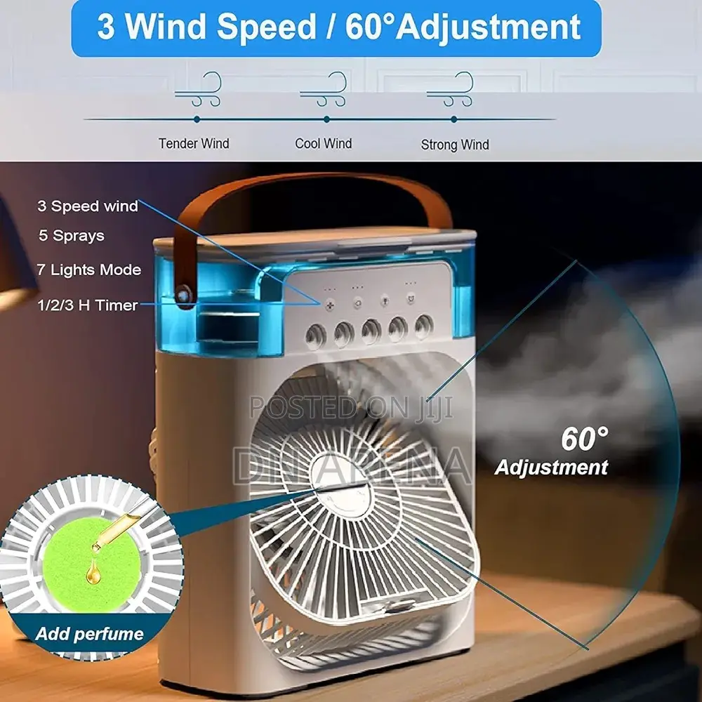 Portable Humidifier Air Cooler Mist Fan Mini Table Fan