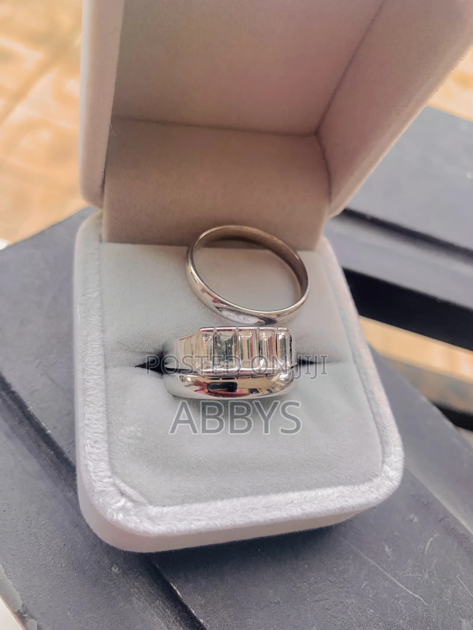 Unique Stainless Steel Three Set Couple Ring