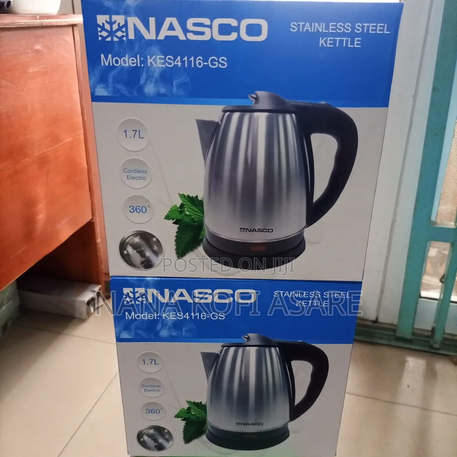 Nasco 1.7litres Cordless Electric Kettle