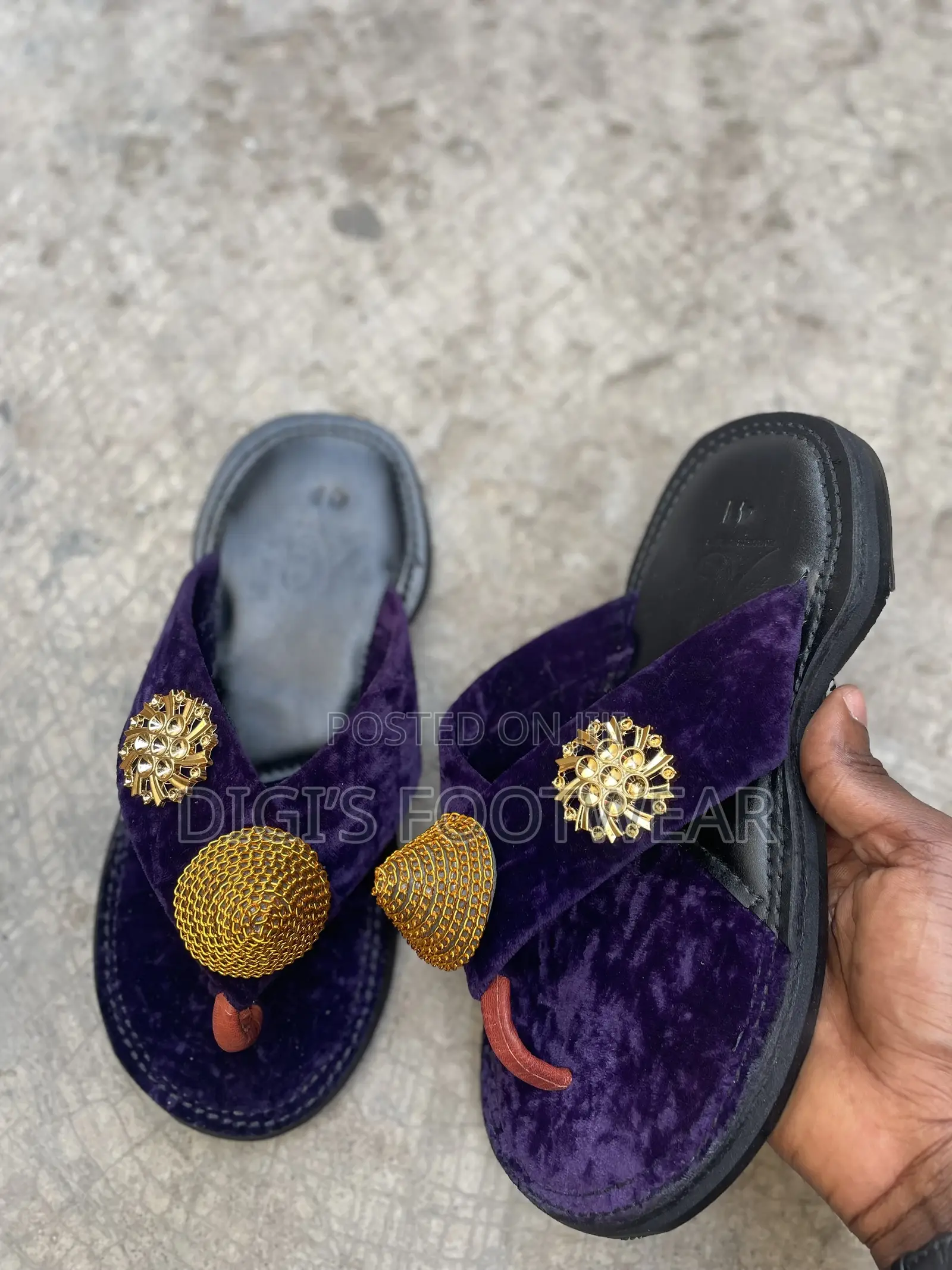 Purple Ahenema/ Chawchaw Slippers