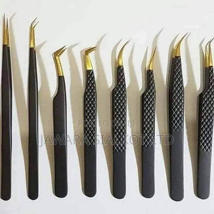 Eye Lash Extension Tweezer With Fiber Tip Stainless Steel