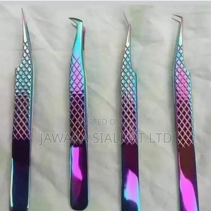Eye Lash Extension Tweezer With Fiber Tip Stainless Steel