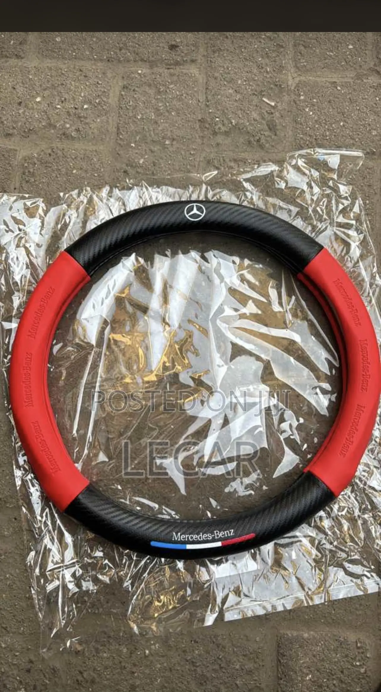 Mercedes Benz Steering Cover . Red and Black