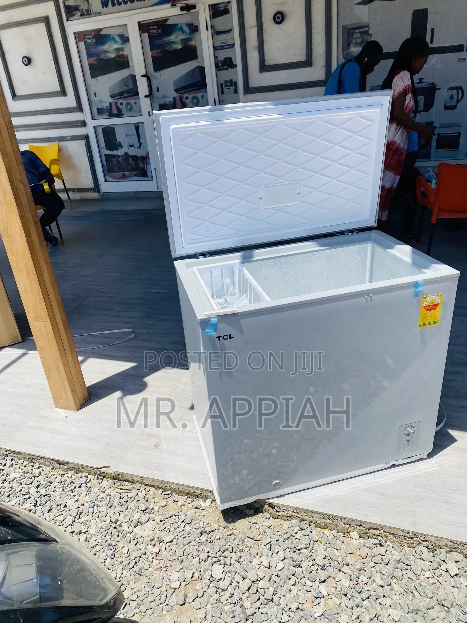 TCL 280 Single Door Electric Chest Freezer(Gray).