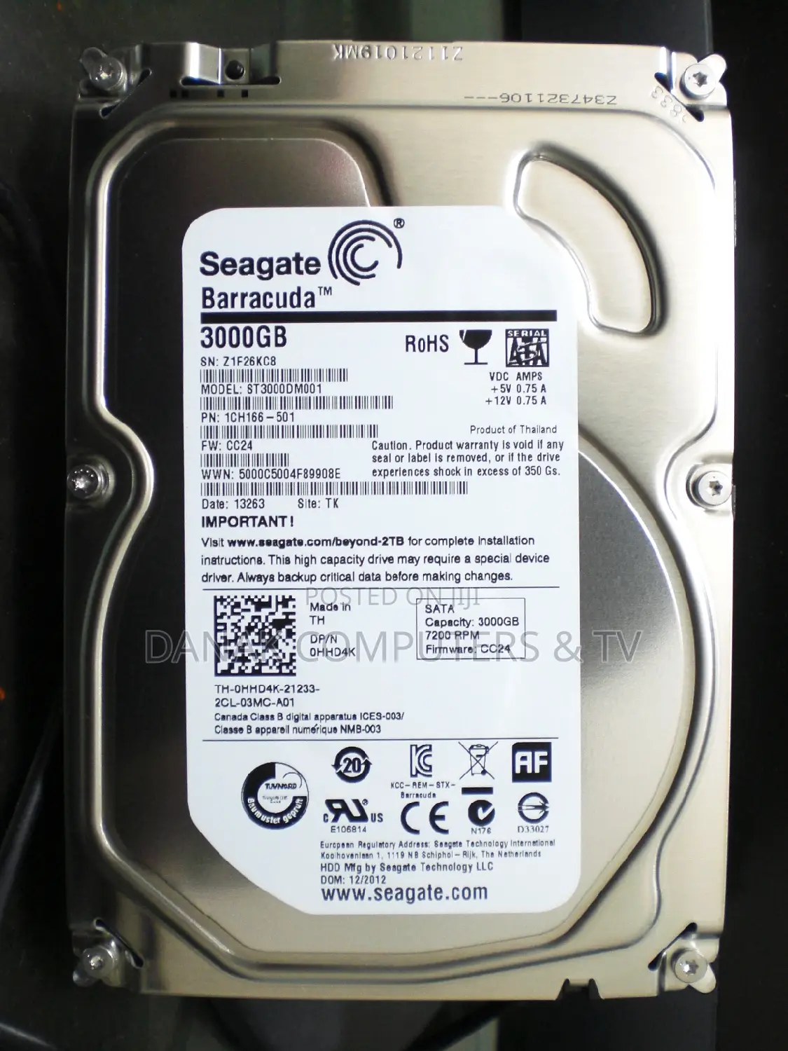 3tb Seagate Hard Disk Drive