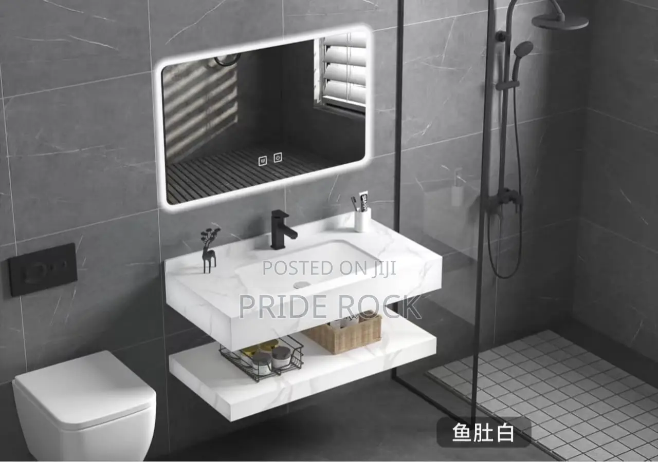 Cabinet Basin With Led Mirror and Mixture Tap
