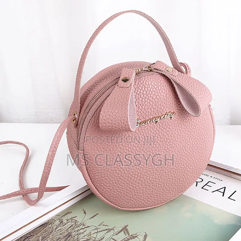 Sequins Leather Rounded Crossbody Handbag
