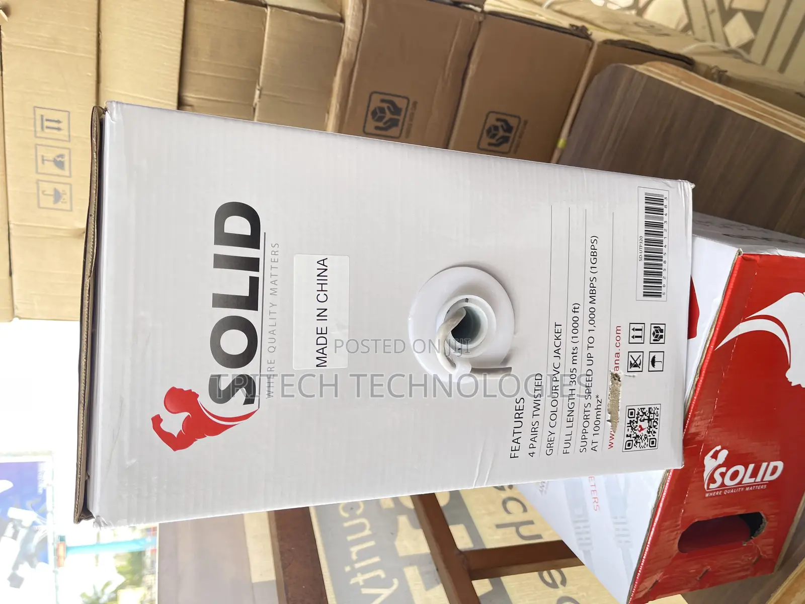 Cat6 Utp Cable 305m Solid (Gray Color)