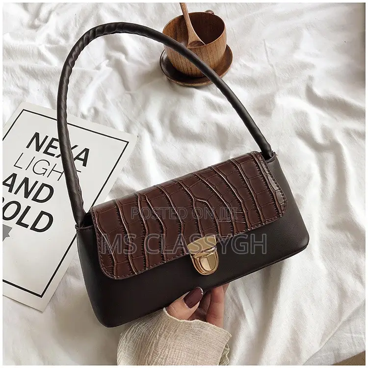 Casual Lady Underarm Handbag Stone Pattern Shoulder Bag Lady
