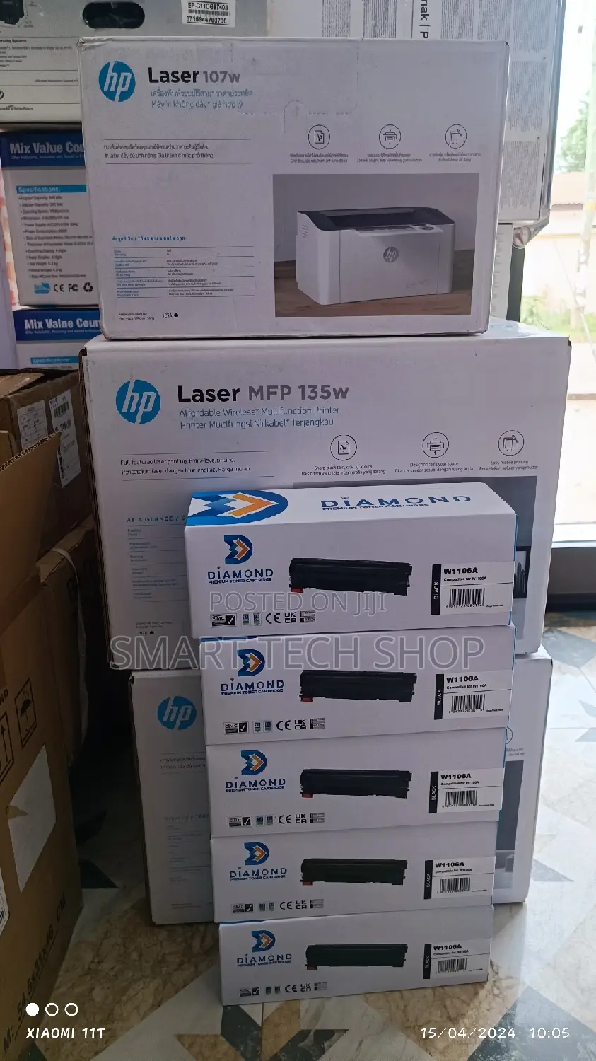 W1106A Laser 107a/107w/MFP 135a/ 135w/137fnw/137fwg; Black