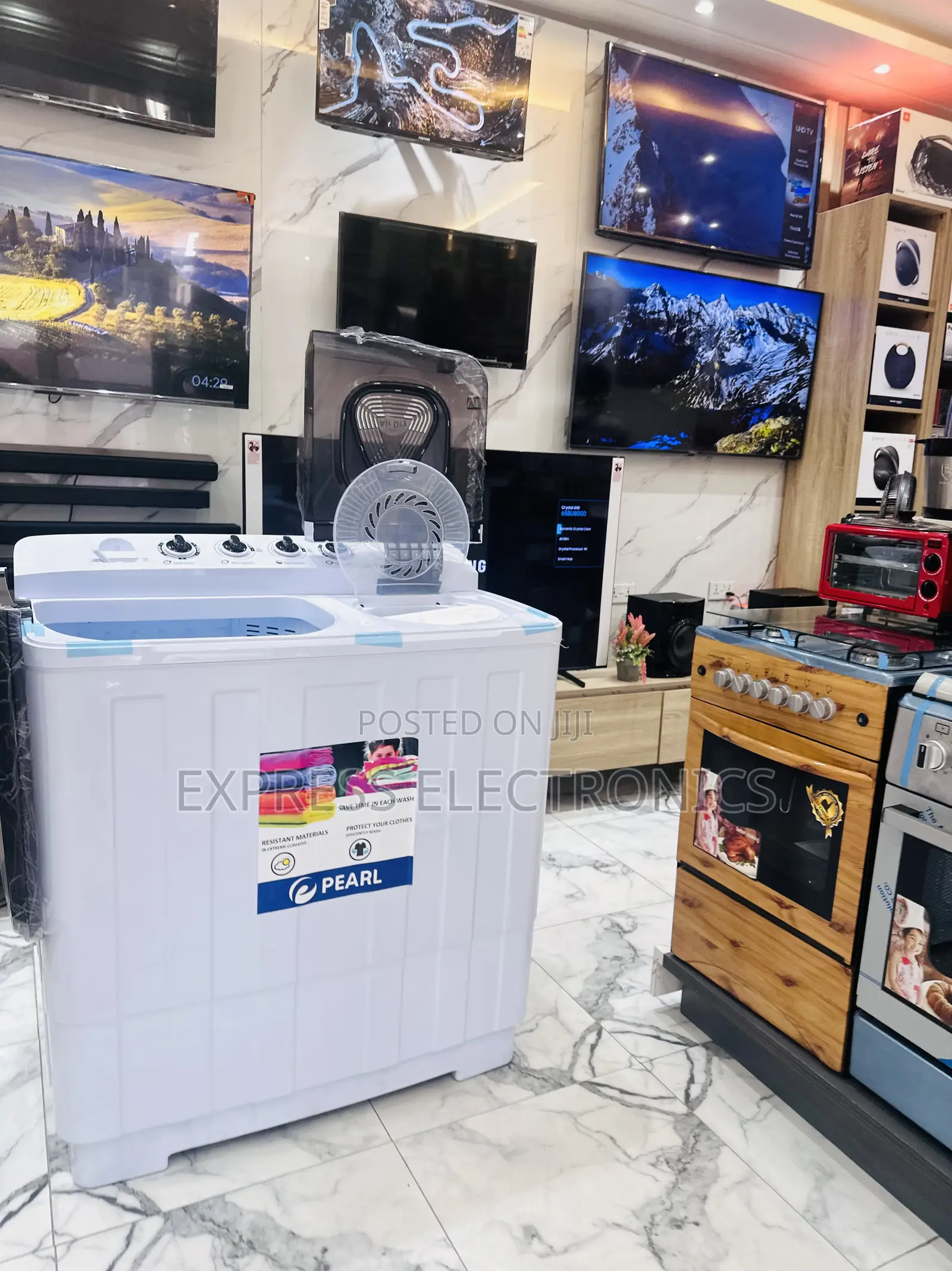 Wash and Spin Dry Washing Machine 18kg Pearl