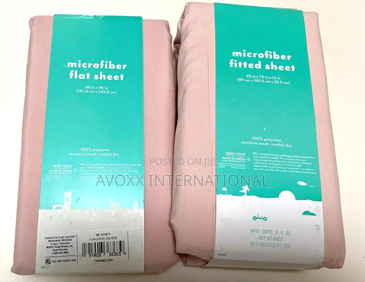 2 Pc. Set Pillowfort,"Just Peachy"Microfiber Twin Bed Sheets