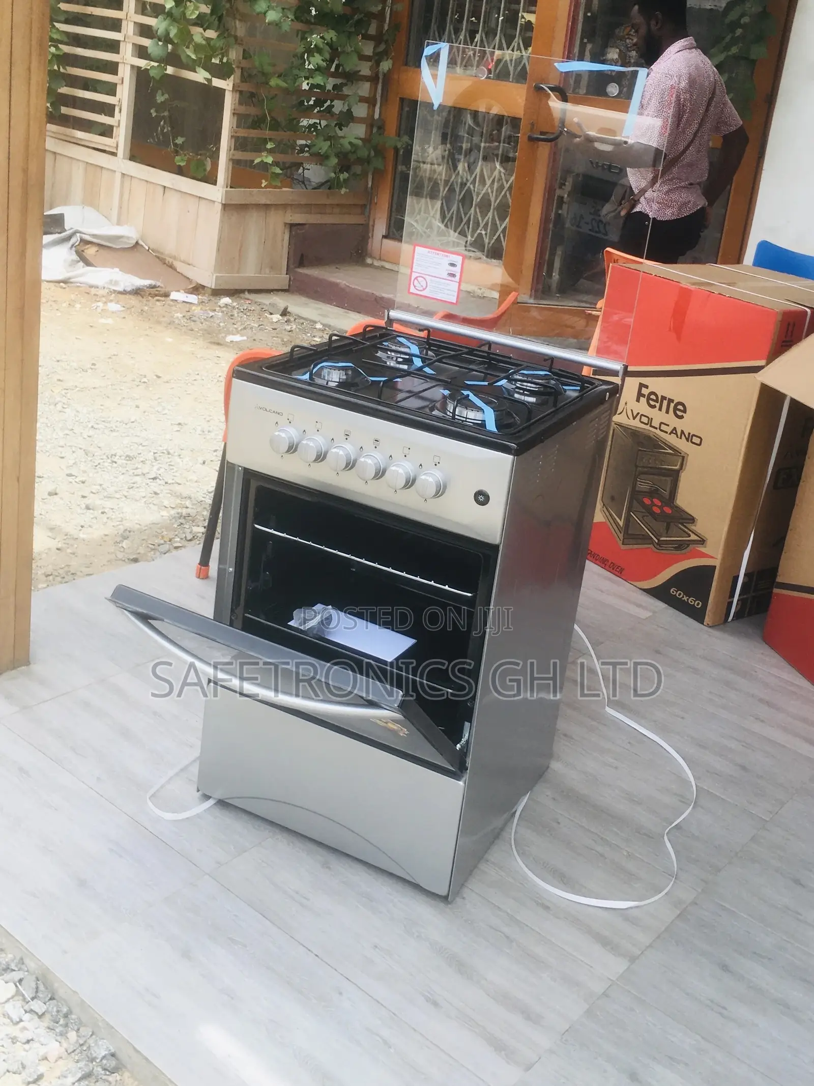 4 Gas Cooker Oven With Grill Volcano Gray 50x50