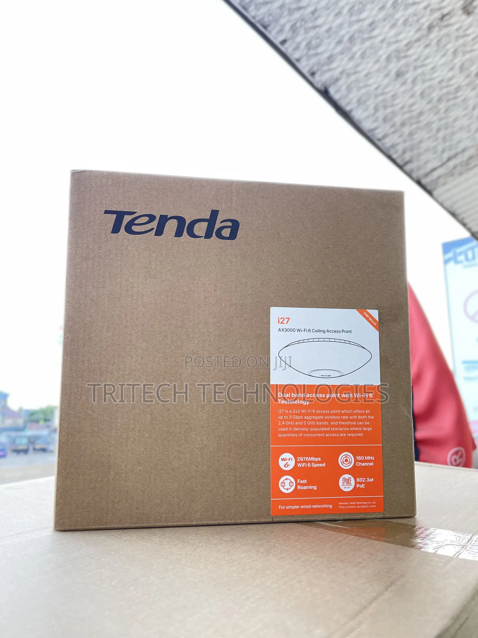 Tenda I27 Av3000 Wi-Fi 6 Ceiling Access Point Dual Band