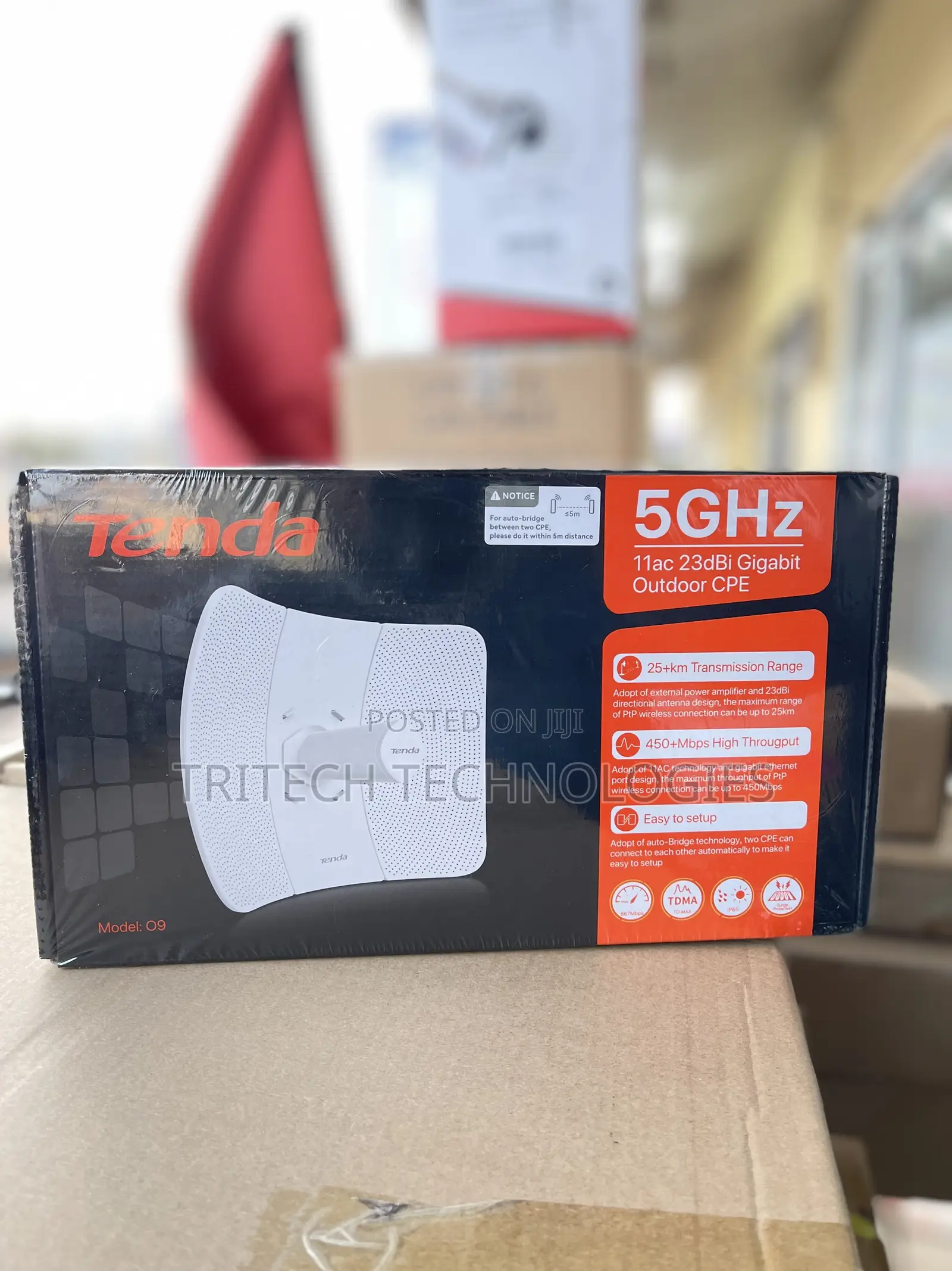 TENDA O9 5ghz Gigabit Outdoor CPE 23dbi 25KM