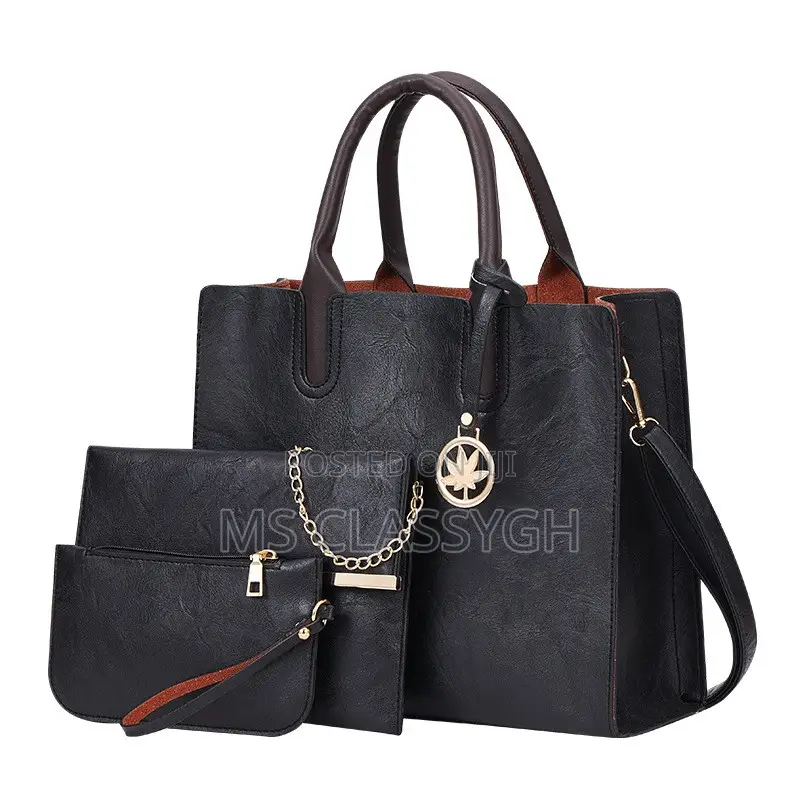 3in1 Women's Printed Casual PU Leather Messenger Handba