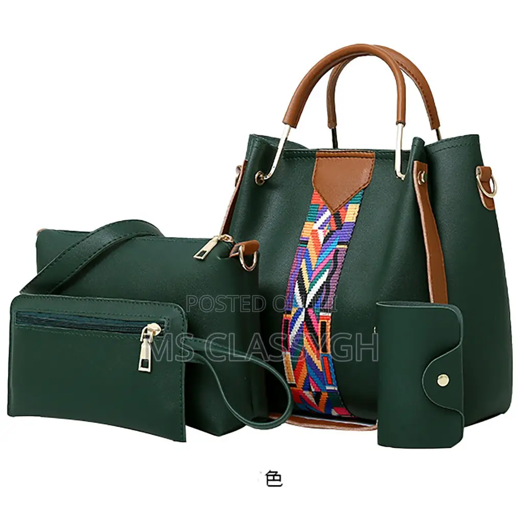 4 in 1 Fashion Women Shoulder Tote Sling Handbag Set Bag