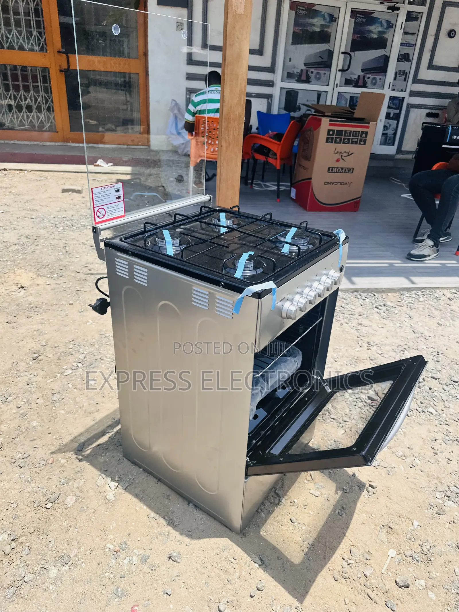Anti Rust Gas Stove Stainless Steel 50/50 4burner Oven