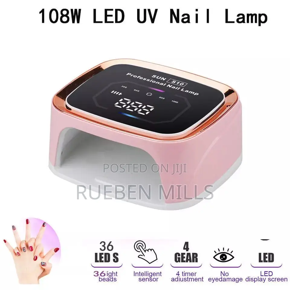 Pink Chargeable Sun S10 Professional Nail Dryer Gel Machine