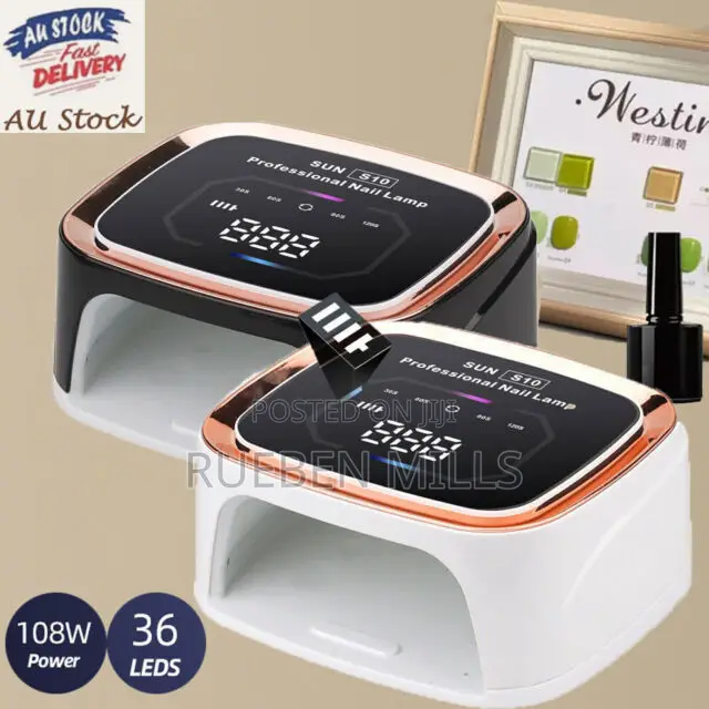 White Sun S10 Rechargeable Portable LCD Display Nail Dryer