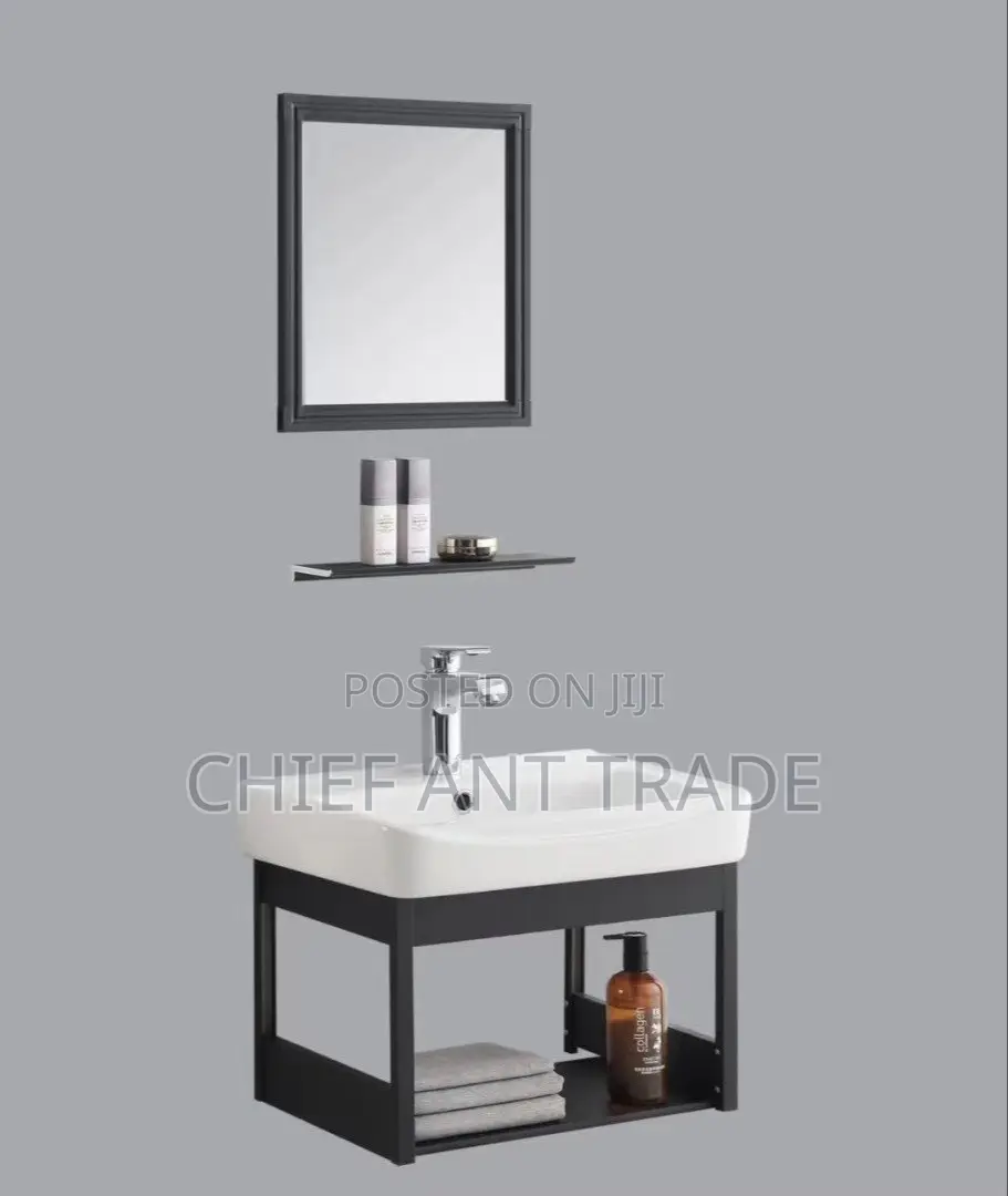 Cabinet Wash Hand Basin + Mirror. 4336