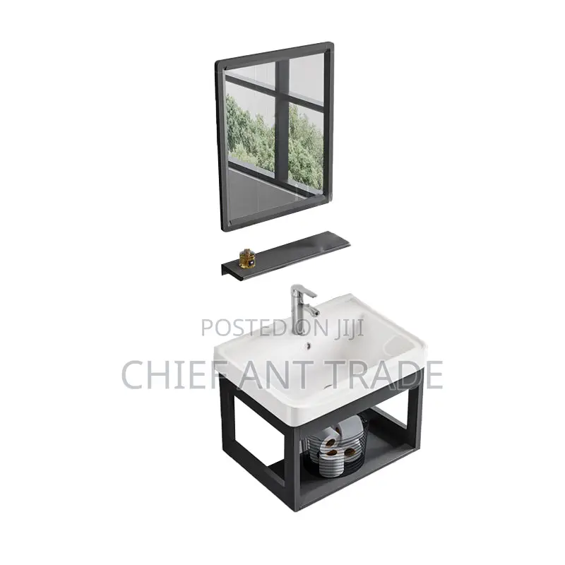 Cabinet Wash Hand Basin + Mirror. 4336