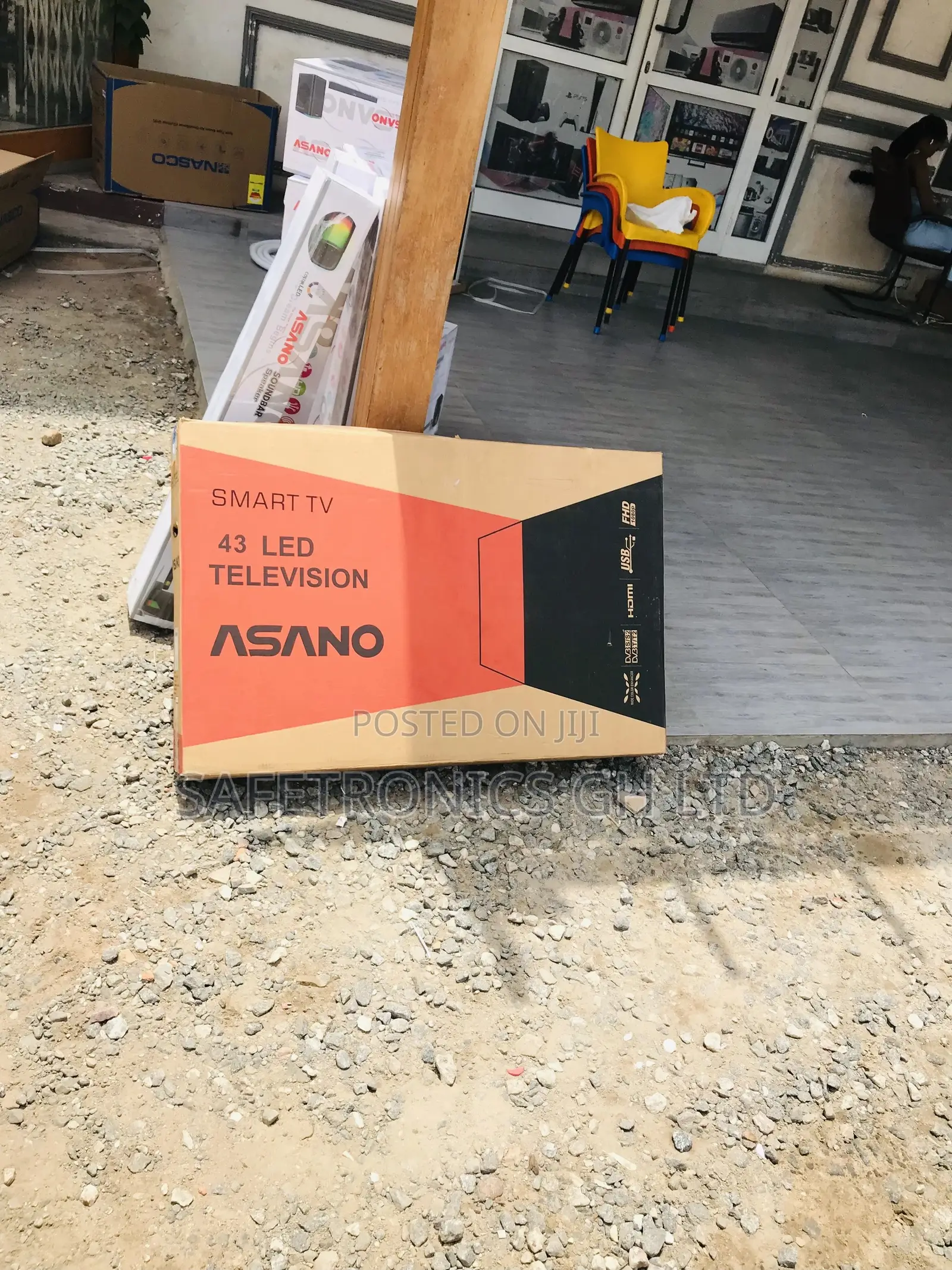 Asano Reliable 43 Inches Glossy Black Led Smart Tv