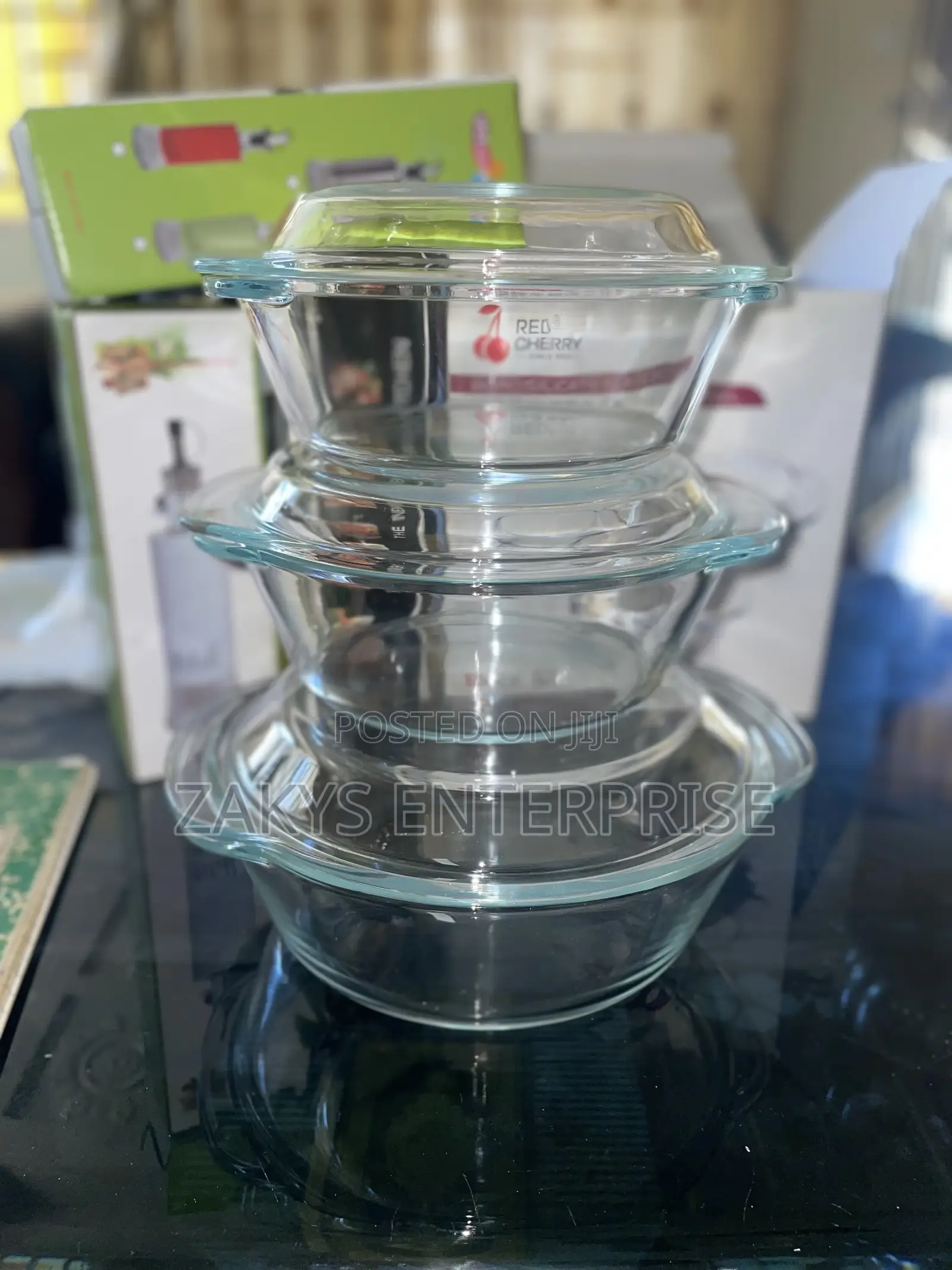 Plain Pyrex Glass Bowl 3set
